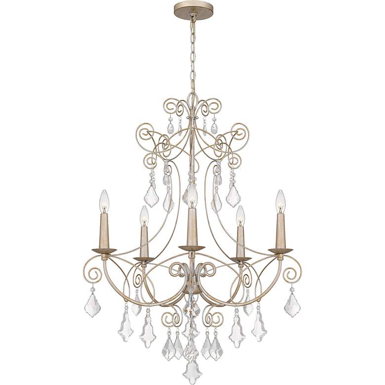 Image 5 Quoizel Merida 28" Wide Vintage Gold 5-Light Chandelier more views