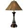 Quoizel Metal and Aged Wood Rustic Table Lamp