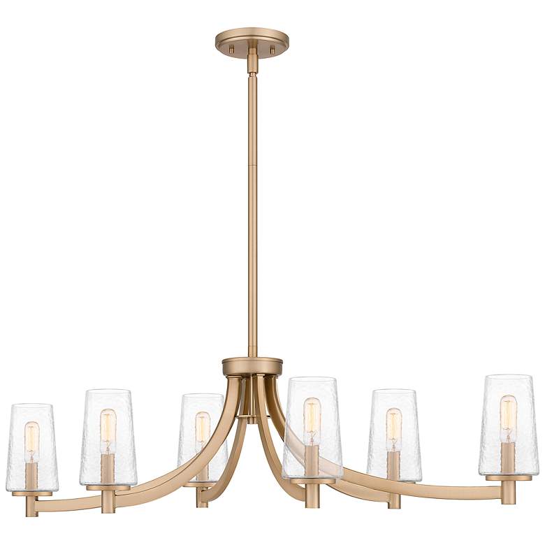 Image 3 Quoizel Miccio 38"W Bronze Gold 6-Light Island Chandelier
