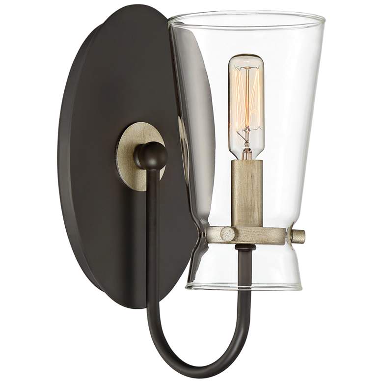 Image 1 Quoizel Midnight 10 1/2 inch High Western Bronze Wall Sconce