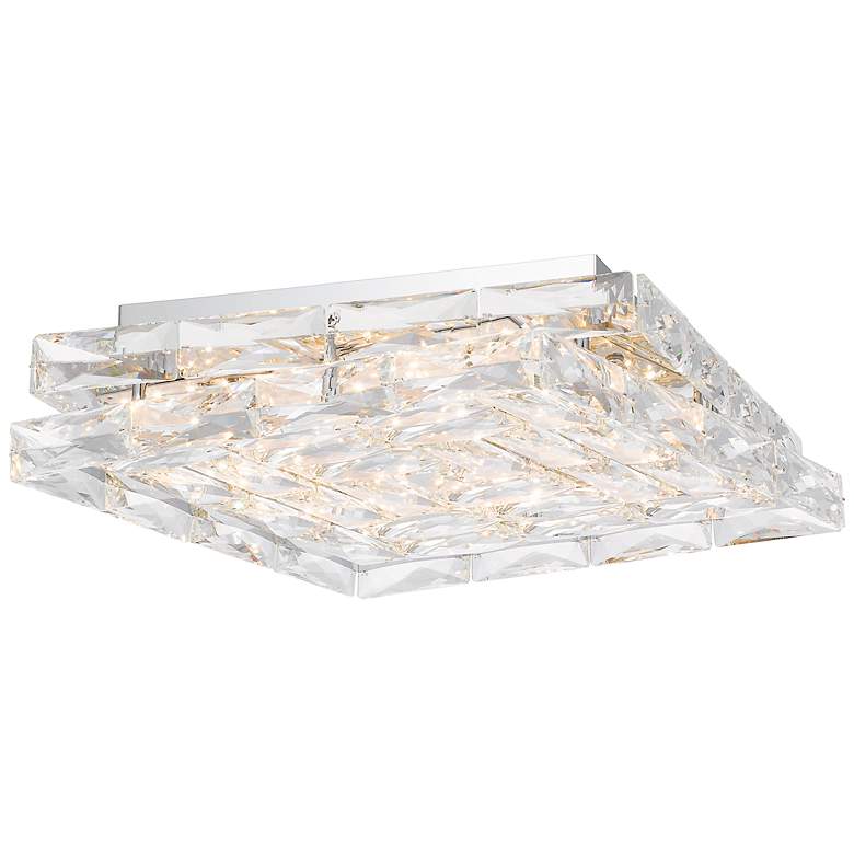 Image 1 Quoizel Milania 14 3/4"W Polished Chrome LED Ceiling Light