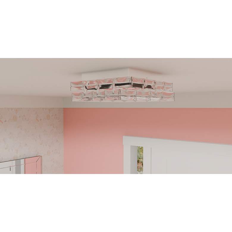 Image 7 Quoizel Milania 14 3/4"W Polished Chrome LED Ceiling Light more views