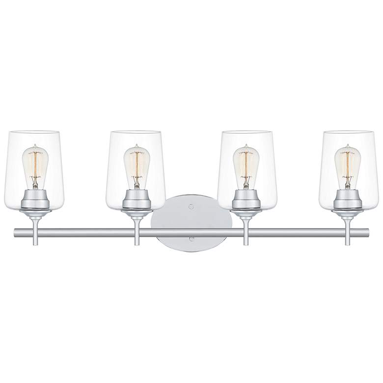 Image 1 Quoizel Miller 30 1/2"W Polished Chrome 4-Light Bath Light