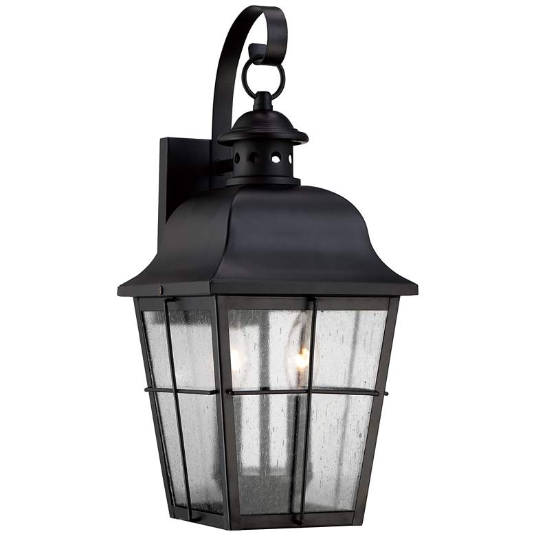 Image 2 Quoizel Millhouse 18" High Black Outdoor Wall Light