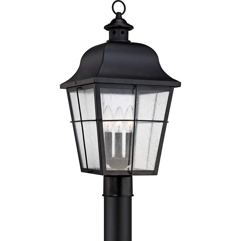 Image 2 Quoizel Millhouse 21 1/2 inch High Black Outdoor Post Light