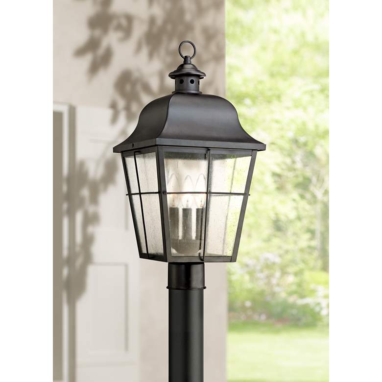 Image 1 Quoizel Millhouse 21 1/2 inch High Black Outdoor Post Light