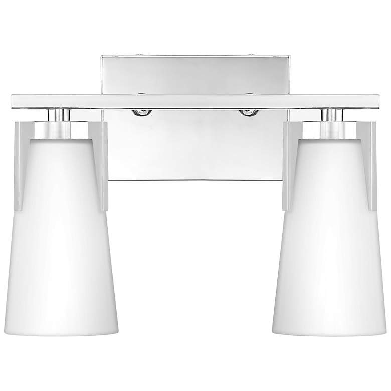 Image 1 Quoizel Miriam 9 3/4 inchH Polished Chrome 2-Light Wall Sconce