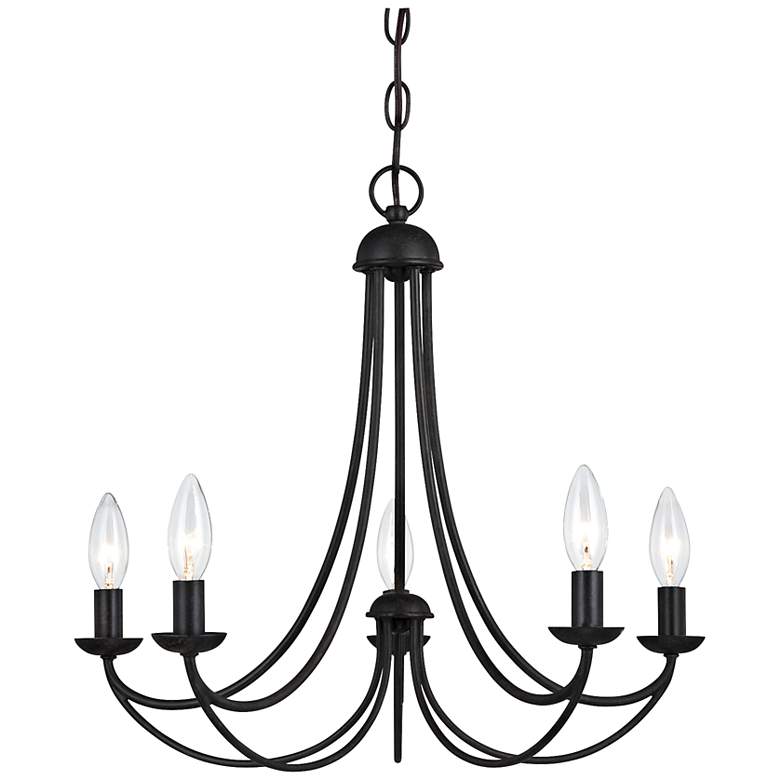 Image 2 Quoizel Mirren 21" Wide 5 Light Imperial Bronze Chandelier