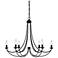 Quoizel Mirren 28" Wide Imperial Bronze 6-Light Candelabra Chandelier