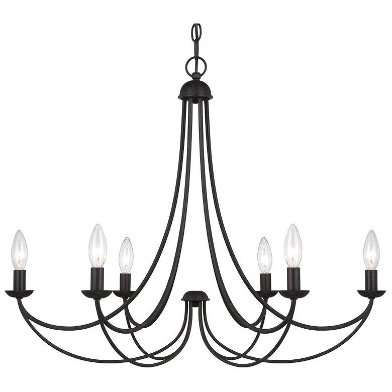 Image 3 Quoizel Mirren 28" Wide Imperial Bronze 6-Light Candelabra Chandelier more views