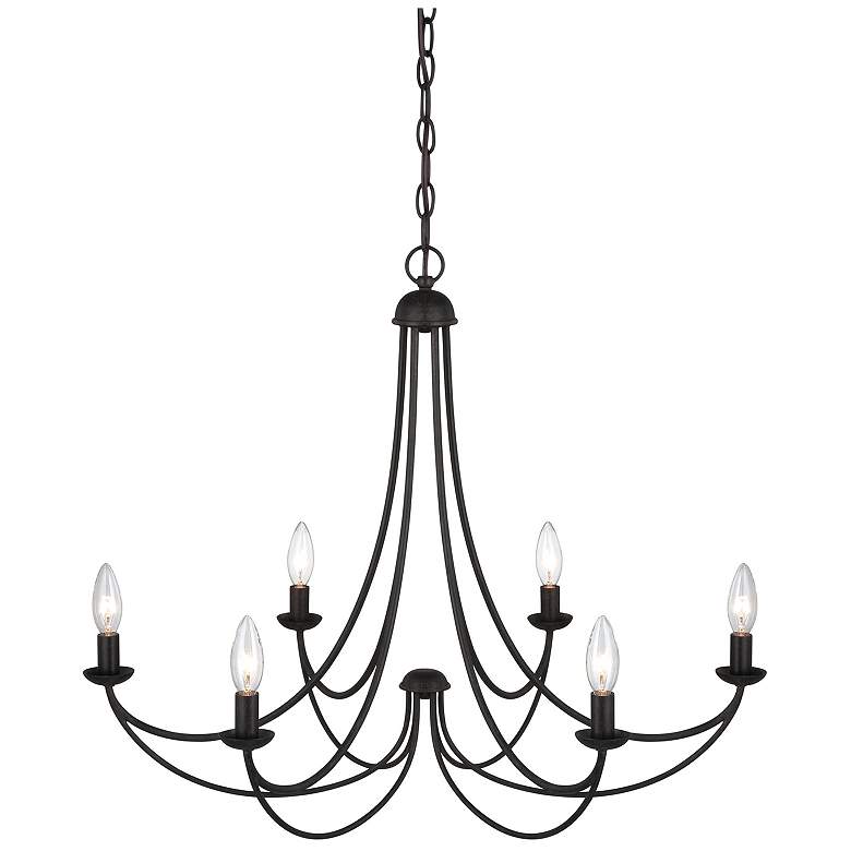 Image 5 Quoizel Mirren 28" Wide Imperial Bronze 6-Light Candelabra Chandelier more views