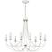 Quoizel Mirren 32" Wide Antique White 8-Light Chandelier