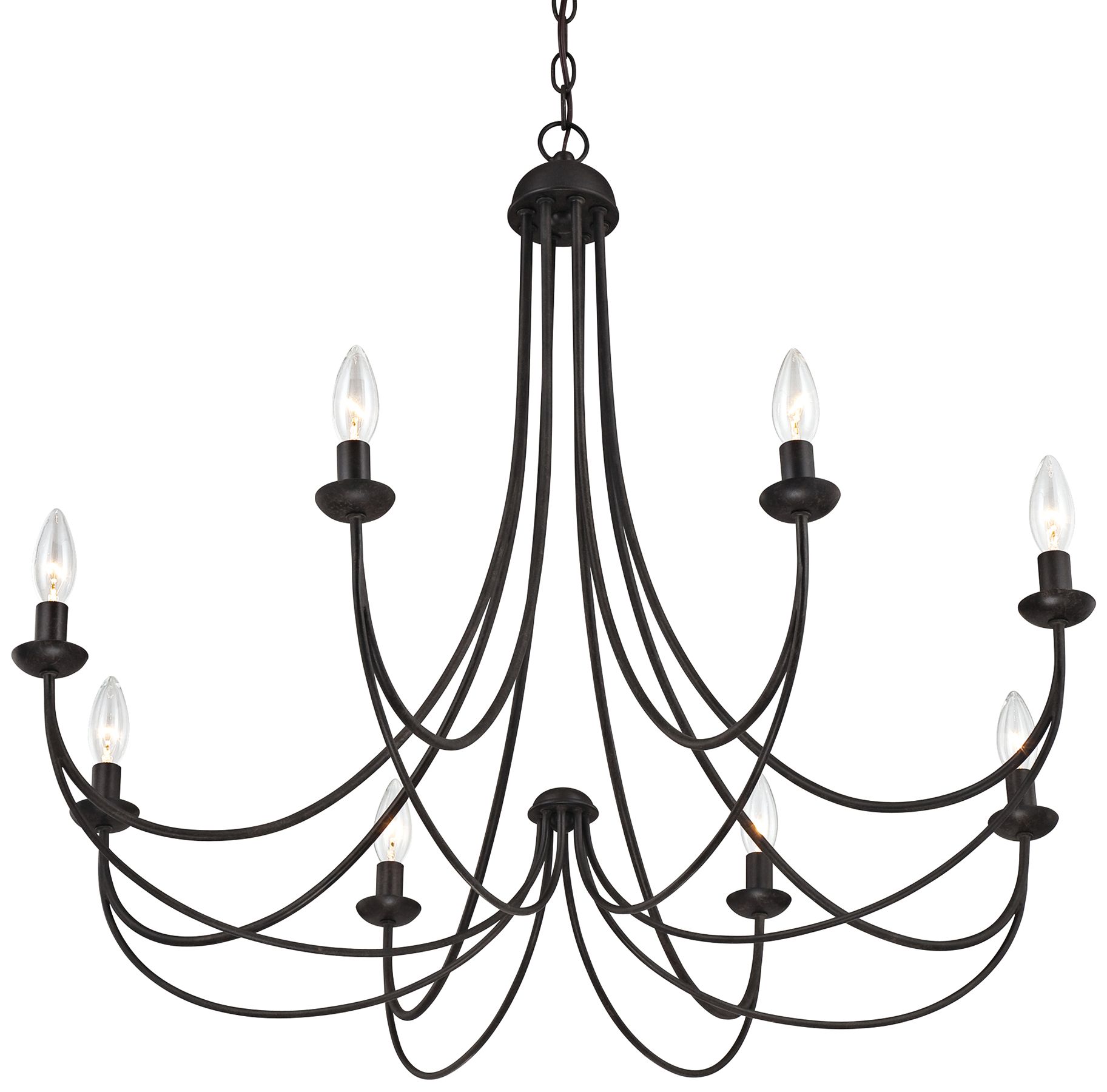 Quoizel Mirren 32" Wide Imperial Bronze Chandelier 3F672 Lamps Plus