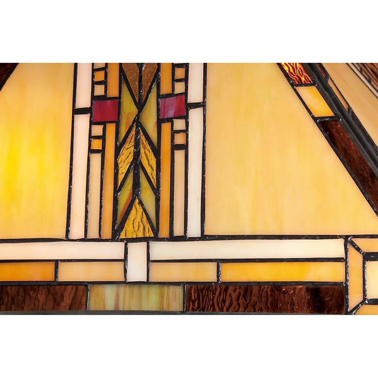 Image 4 Quoizel Mission 25" High Tiffany-Style Art Glass Table Lamp more views