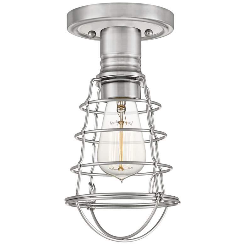 Image 1 Quoizel Mixon 5 1/2" Wide Brushed Nickel Ceiling Light