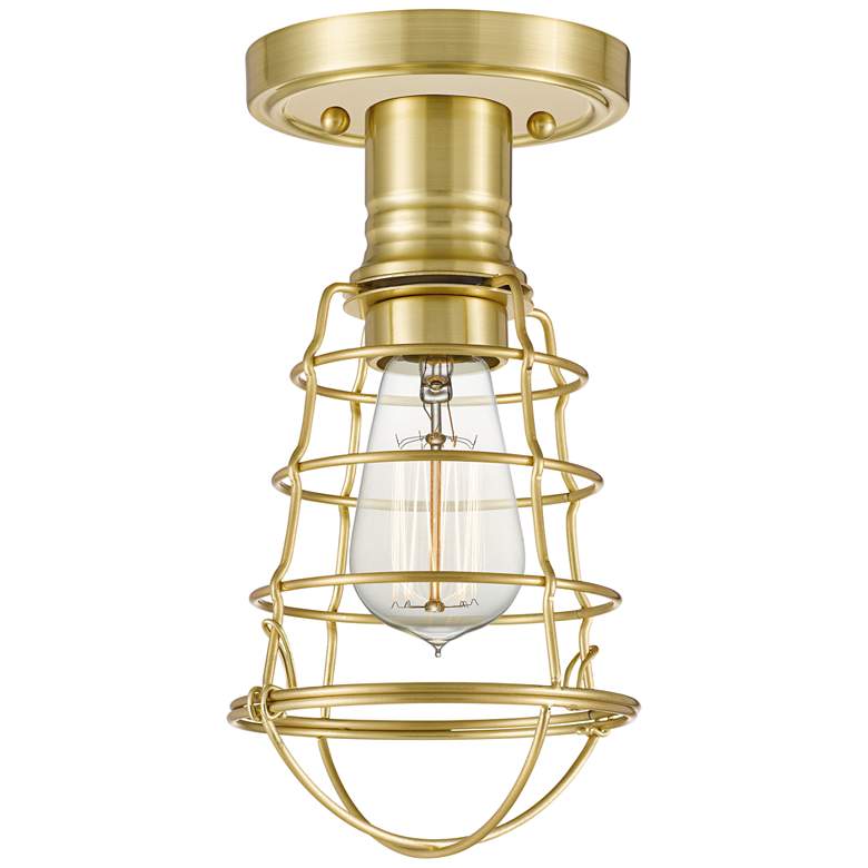 Image 1 Quoizel Mixon 5 1/2" Wide Satin Brass Ceiling Light