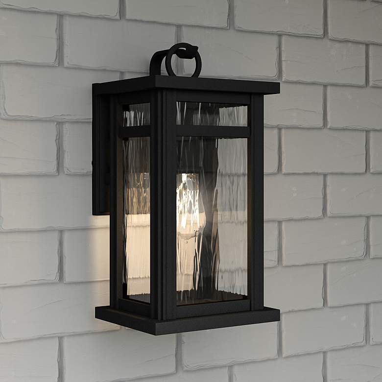 Image 2 Quoizel Moira 17 1/2 inch High Earth Black Outdoor Wall Light