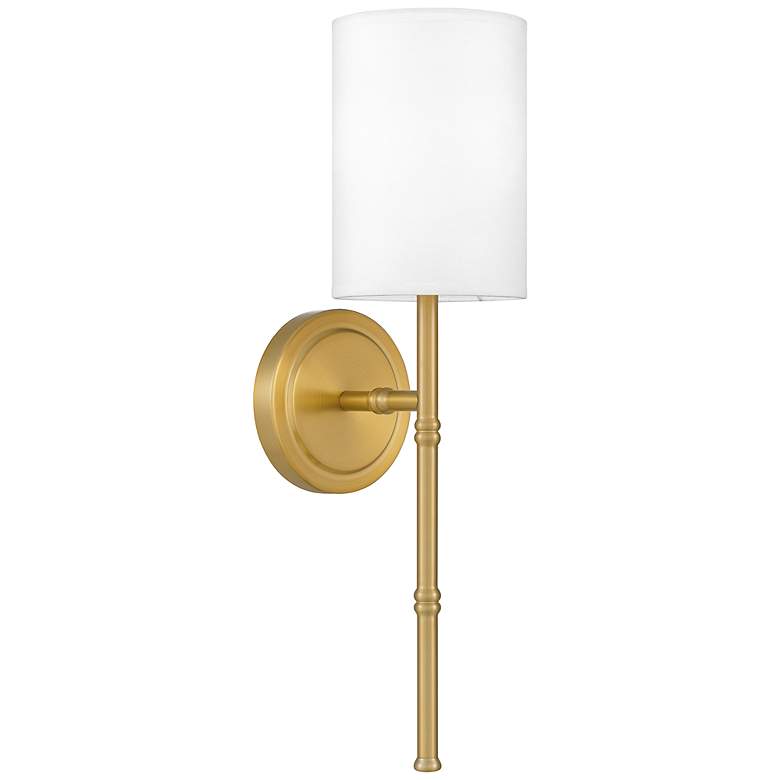 Image 2 Quoizel Monica 19" High Aged Brass Metal Wall Scone more views