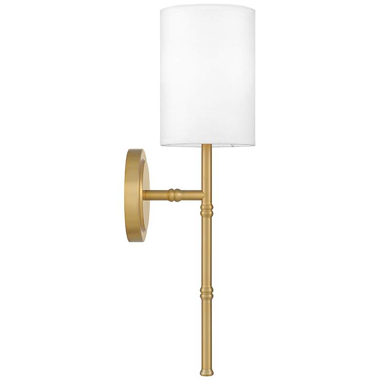 Image 3 Quoizel Monica 19" High Aged Brass Metal Wall Scone more views