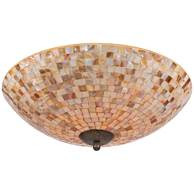 Image 1 Quoizel Monterey Mosaic 18 inch Wide Flushmount Ceiling Light