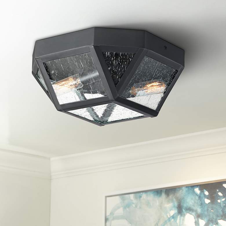 Image 1 Quoizel Montrose 10 1/2 inch Wide Mystic Black Ceiling Light