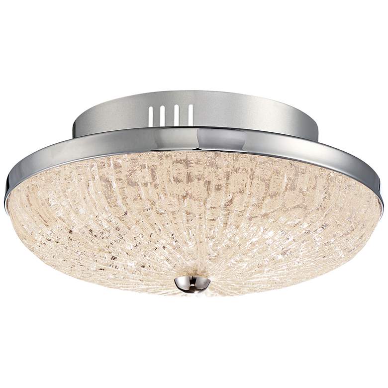 Image 1 Quoizel Moon Rays 12" Wide Polished Chrome LED Ceiling Light