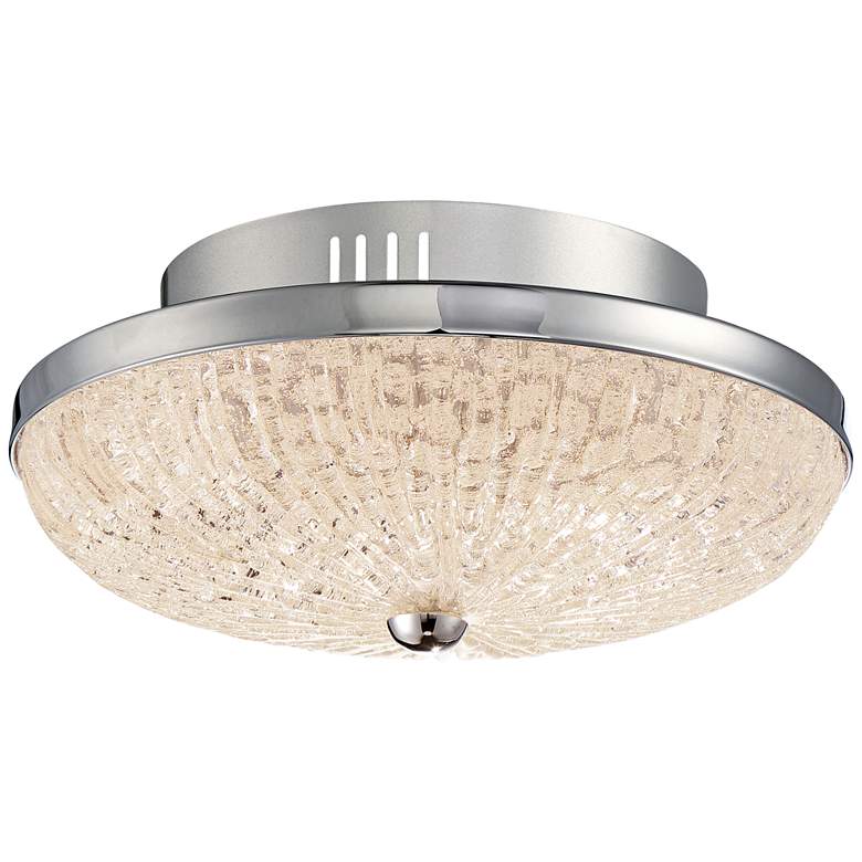 Image 1 Quoizel Moon Rays 12 inch Wide Polished Chrome LED Ceiling Light