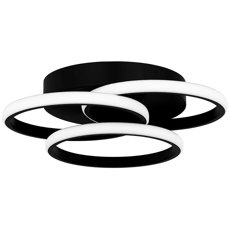 Image 3 Quoizel Moonan 16" Wide Matte Black LED Ceiling Light