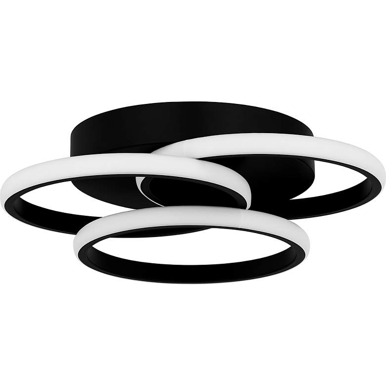 Image 5 Quoizel Moonan 16" Wide Matte Black LED Ceiling Light more views