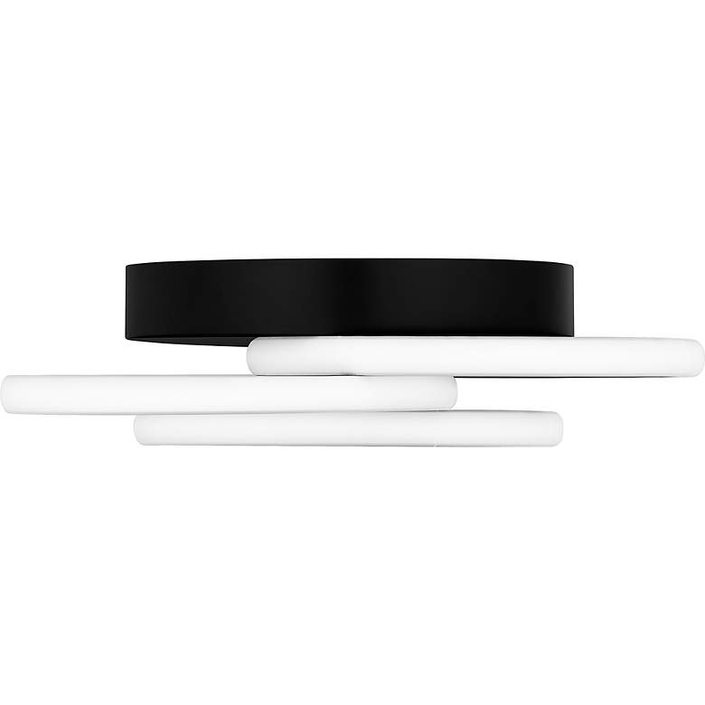 Image 6 Quoizel Moonan 16" Wide Matte Black LED Ceiling Light more views