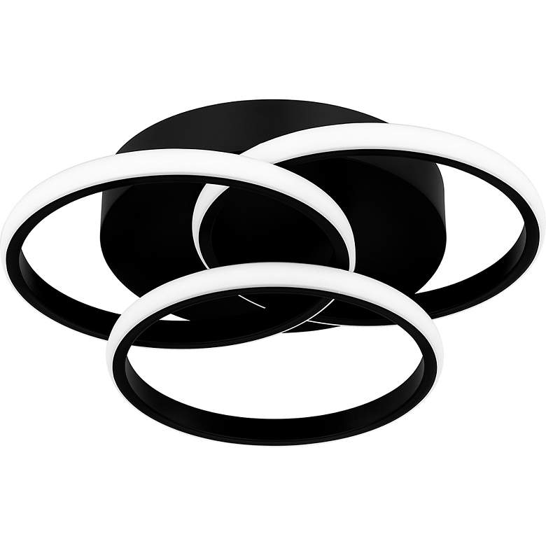 Image 7 Quoizel Moonan 16" Wide Matte Black LED Ceiling Light more views