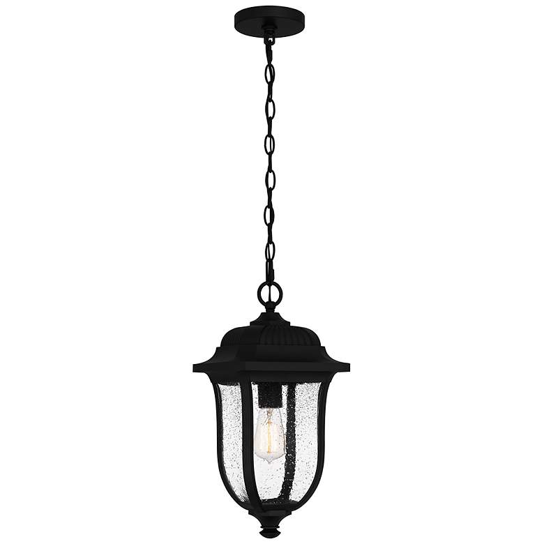 Image 2 Quoizel Mulberry 18 1/4"H Matte Black Outdoor Hanging Light