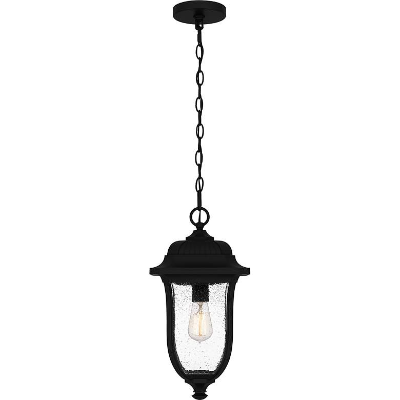 Image 3 Quoizel Mulberry 18 1/4"H Matte Black Outdoor Hanging Light more views