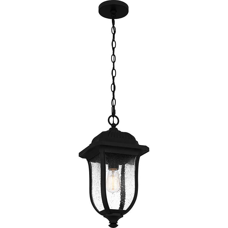 Image 4 Quoizel Mulberry 18 1/4"H Matte Black Outdoor Hanging Light more views