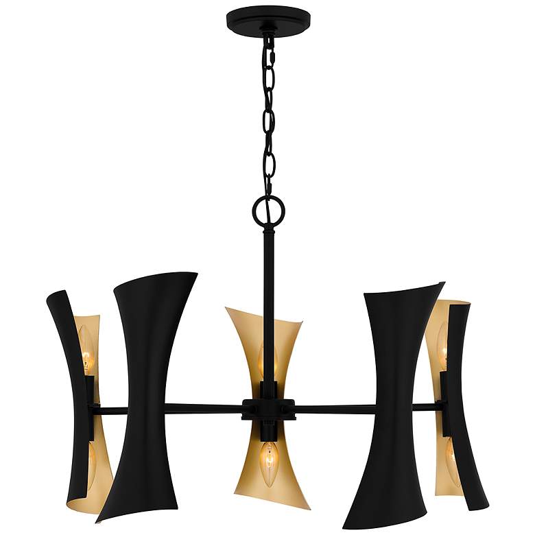 Image 2 Quoizel Myla 27 1/4" Wide Matte Black 10-Light Chandelier