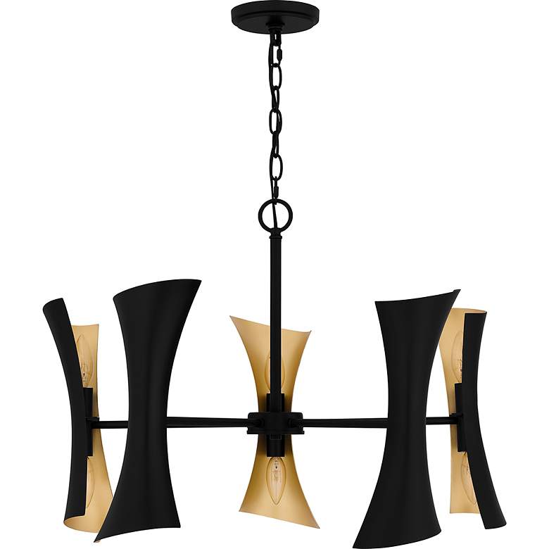 Image 3 Quoizel Myla 27 1/4" Wide Matte Black 10-Light Chandelier more views