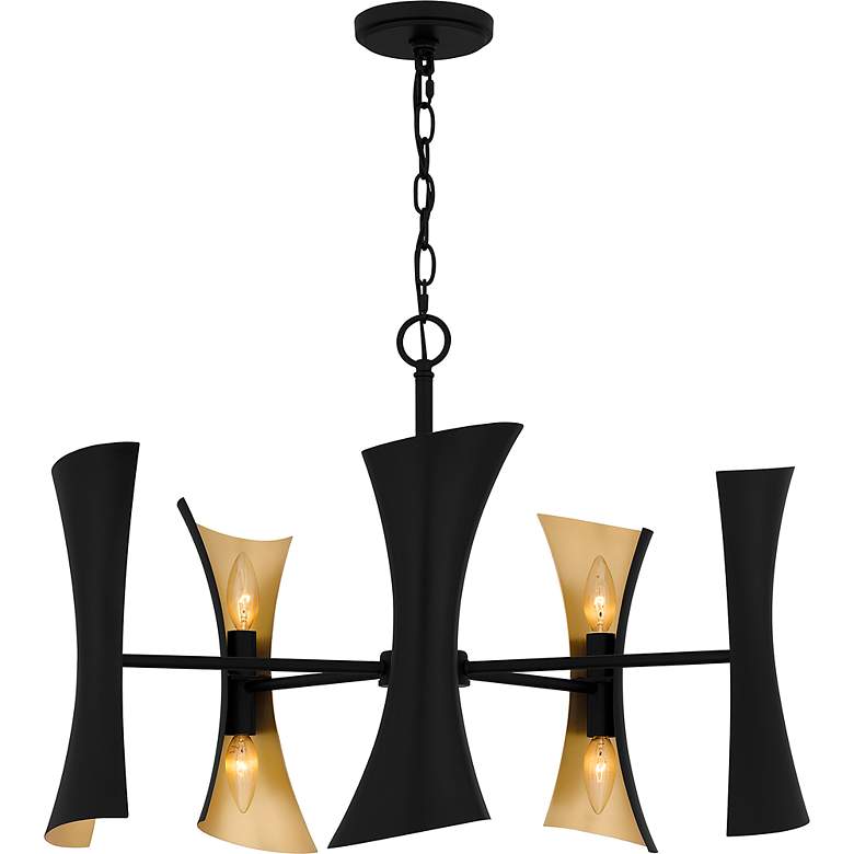 Image 4 Quoizel Myla 27 1/4" Wide Matte Black 10-Light Chandelier more views