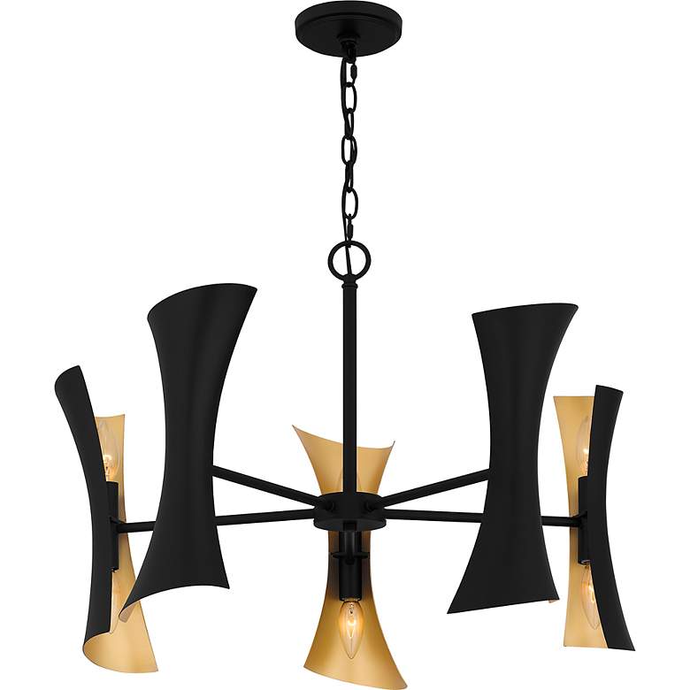 Image 5 Quoizel Myla 27 1/4" Wide Matte Black 10-Light Chandelier more views