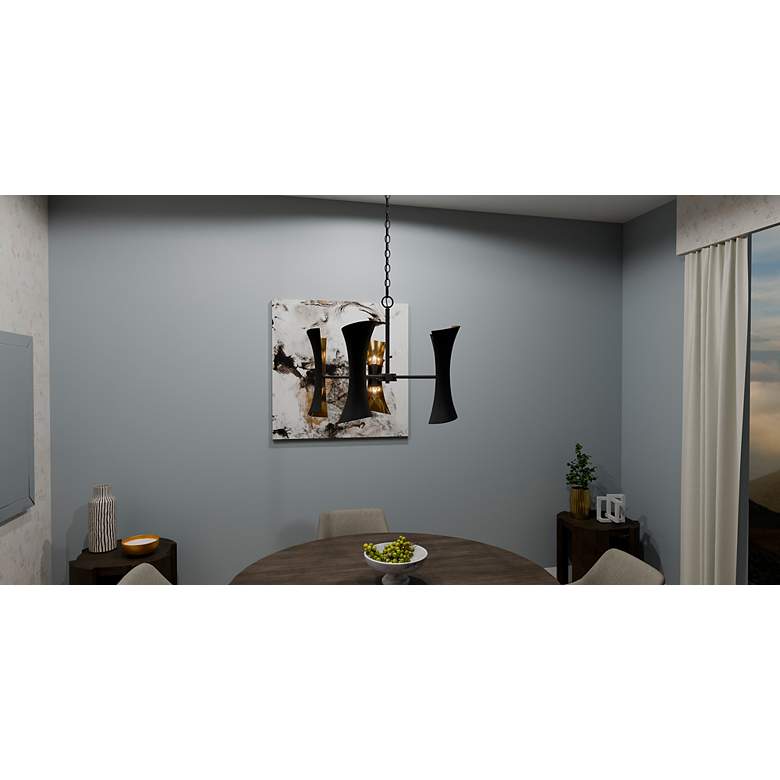 Image 6 Quoizel Myla 27 1/4" Wide Matte Black 10-Light Chandelier more views
