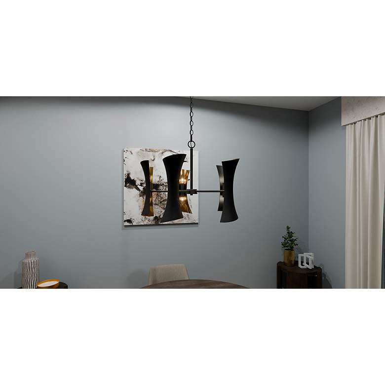 Image 7 Quoizel Myla 27 1/4" Wide Matte Black 10-Light Chandelier more views