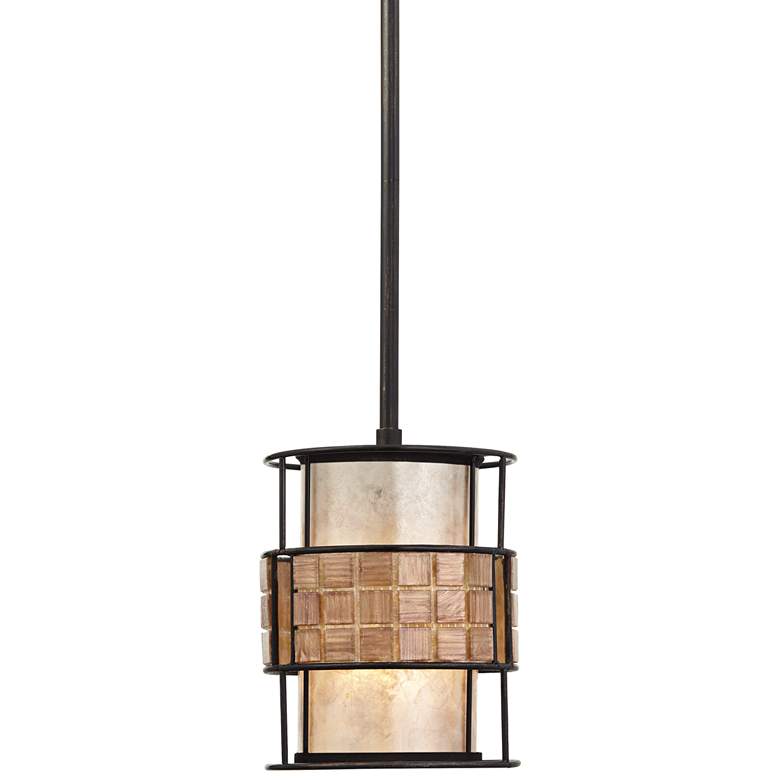 Image 3 Quoizel Naturals 6 inch Wide Mica Mosaic Shade Mini Pendant Light