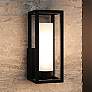 Quoizel Neville 15" High Matte Black Outdoor Wall Light in scene