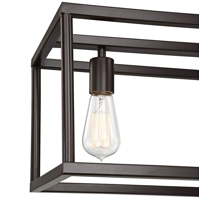 Image 5 Quoizel New Harbor 52" Wide Bronze Kitchen Island Linear Chandelier more views