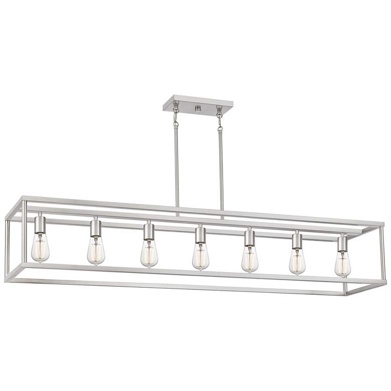Image 2 Quoizel New Harbor 52" Wide Nickel Kitchen Island Light Chandelier