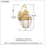 2_Quoizel Newbury 11 1/2" High Brass Finish Traditional Outdoor Lantern more views