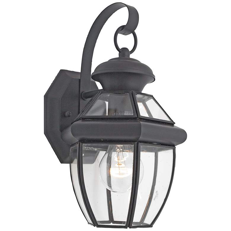 Image 2 Quoizel Newbury 11 1/2 inch High Mystic Black Outdoor Wall Light