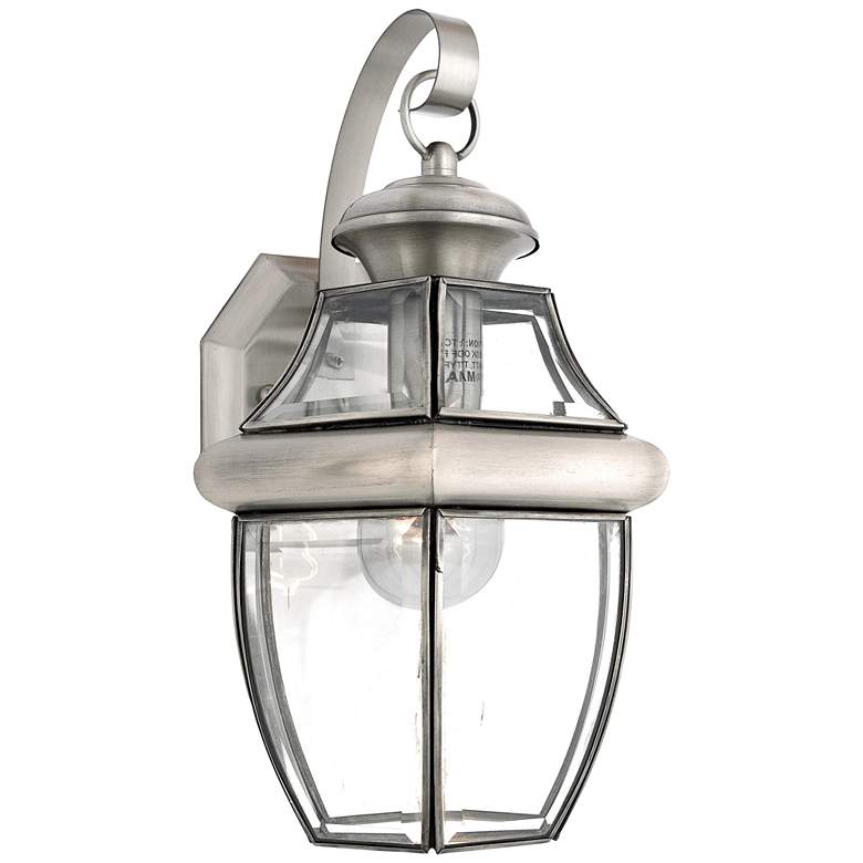 Image 2 Quoizel Newbury 14 inch High Pewter Outdoor Wall Light