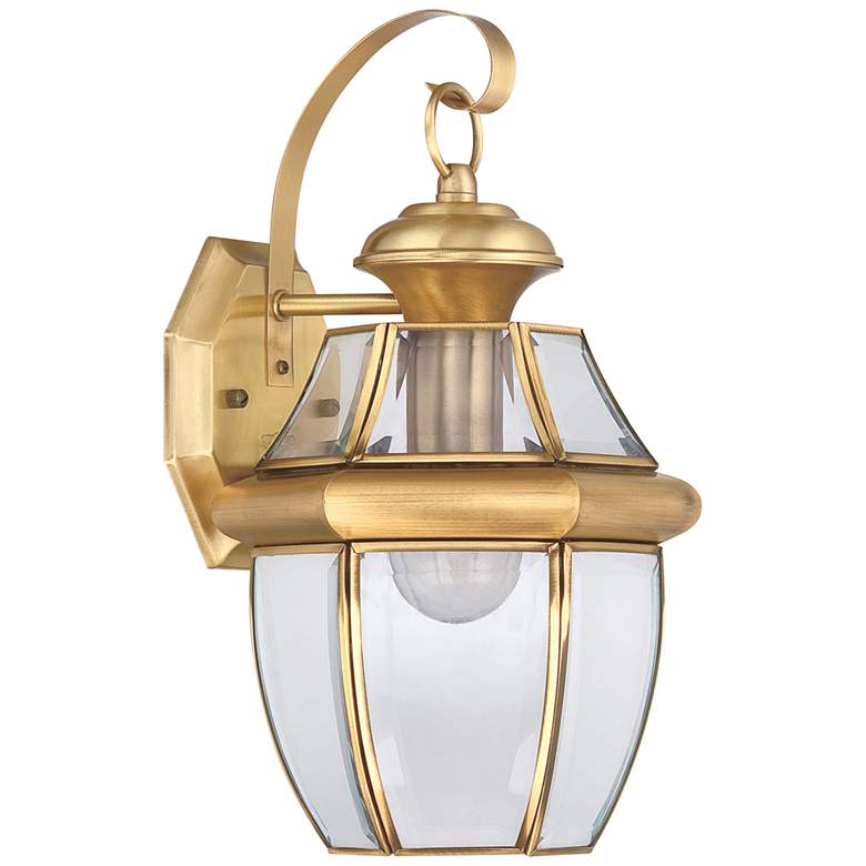 Image 2 Quoizel Newbury 14 inch High Polished Brass Outdoor Wall Light