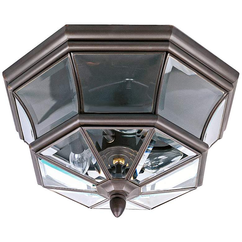 Image 2 Quoizel Newbury 15 1/2 inch Wide Outdoor Flush Mount Light