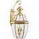 Quoizel Newbury 20" High Polished Brass 2-Light Outdoor Wall Light
